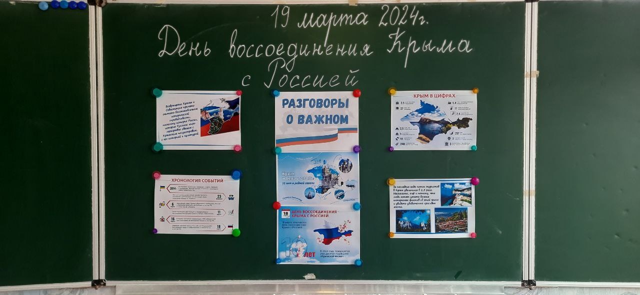 &quot;Разговоры о важном: День воссоединения Крыма с Россией&quot; были проведены в ГКУ ЗО &quot;СОШ №3&quot; г.Васильевки..